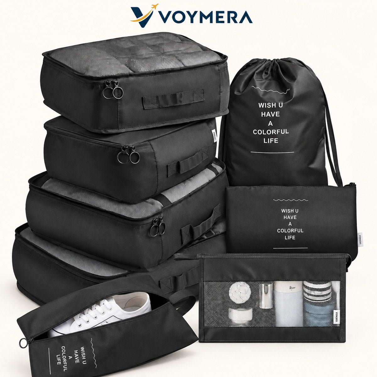 VOYMERA Pack8™ 8-Piece Packing Cube Set