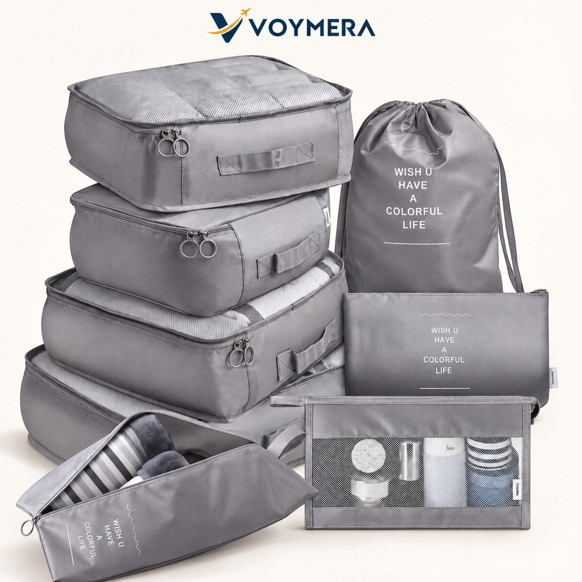 VOYMERA Pack8™ 8-Piece Packing Cube Set