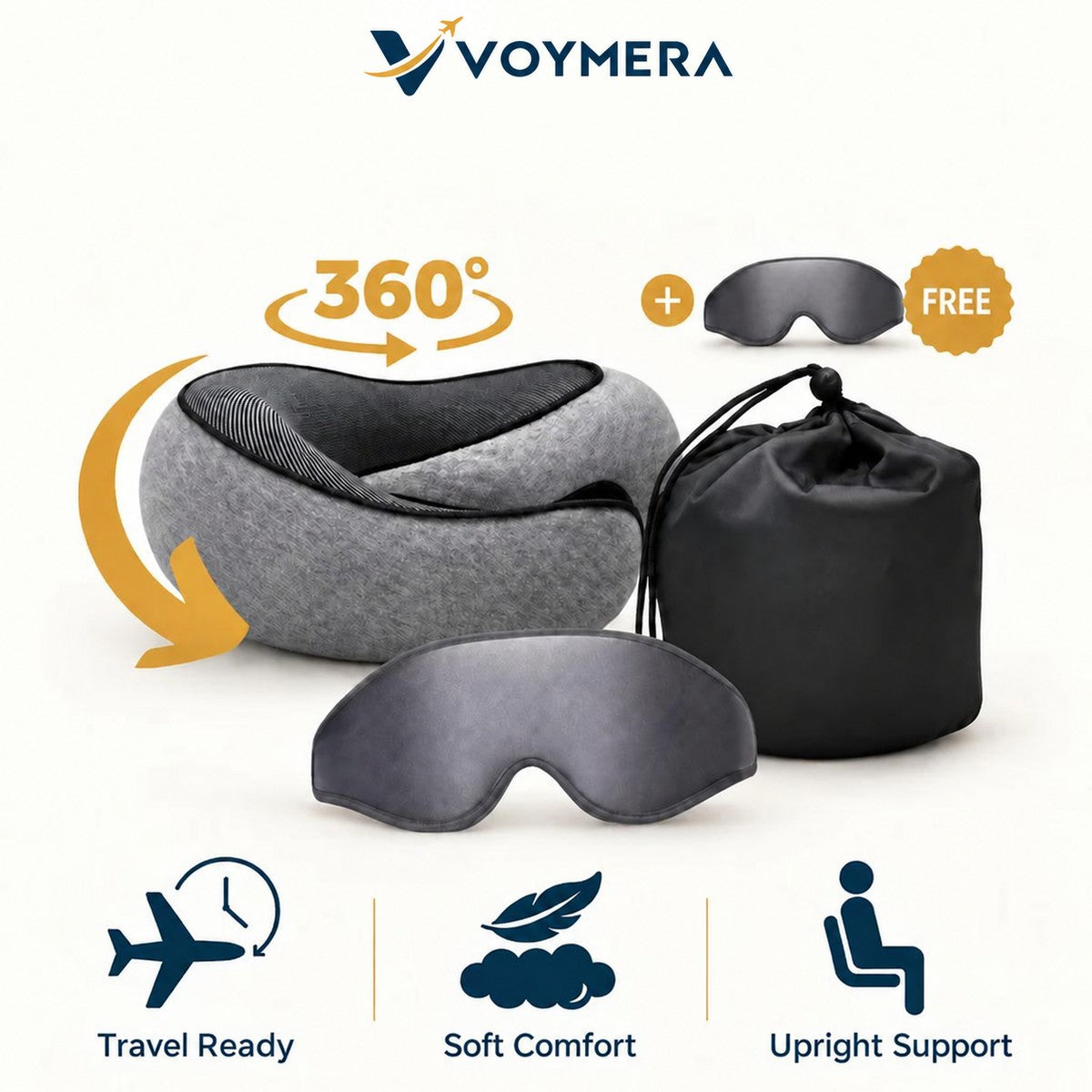 VOYMERA RestCloud™ Travel Neck Pillow